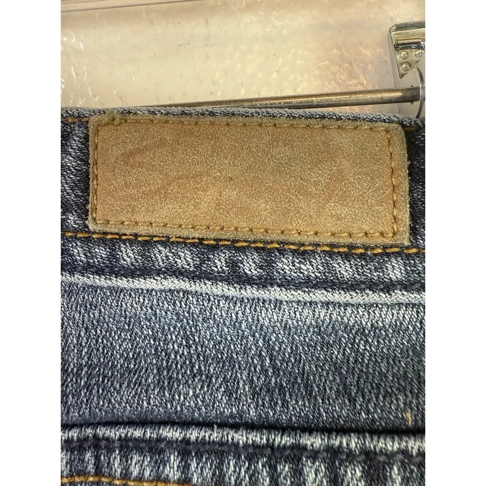 Seven 7 Capri Jeans Size 30 Blue‎ Denim Stretch Crop Distressed Hipster 30/22